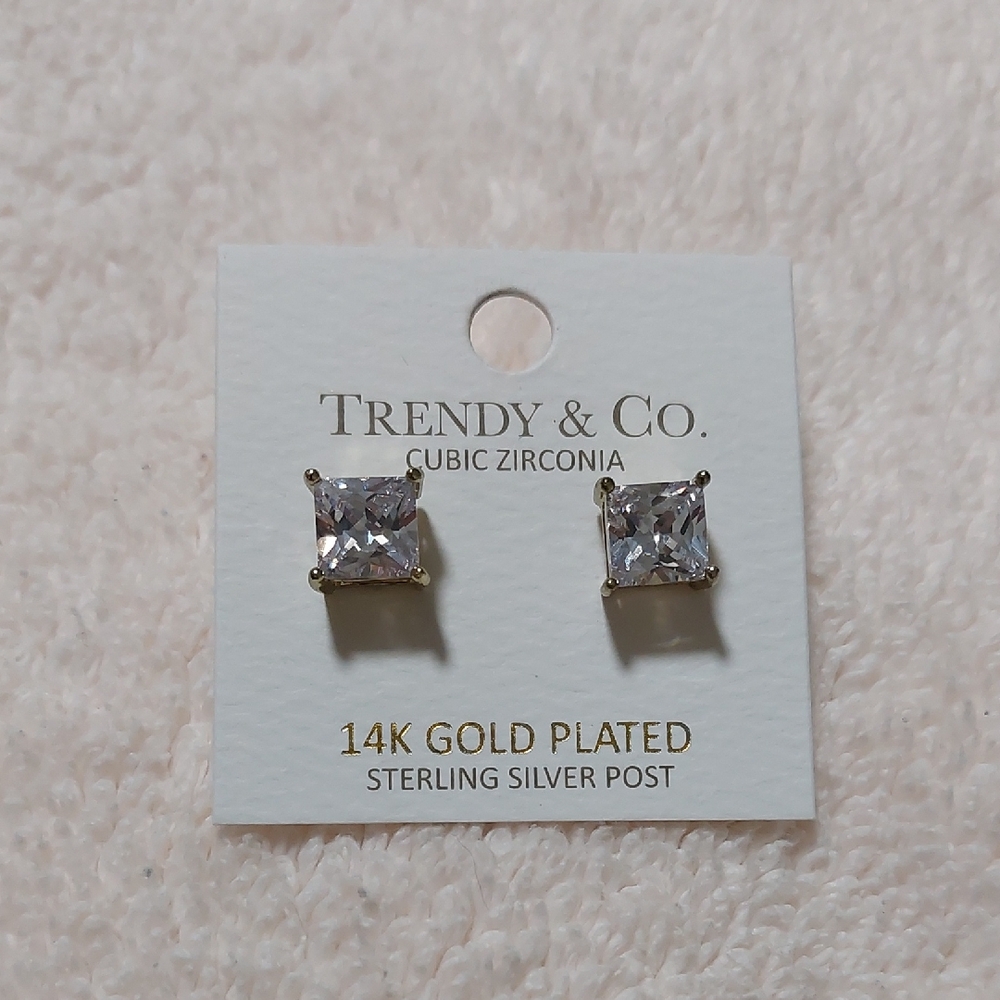 Gold Plated Cubic Zirconia Earrings